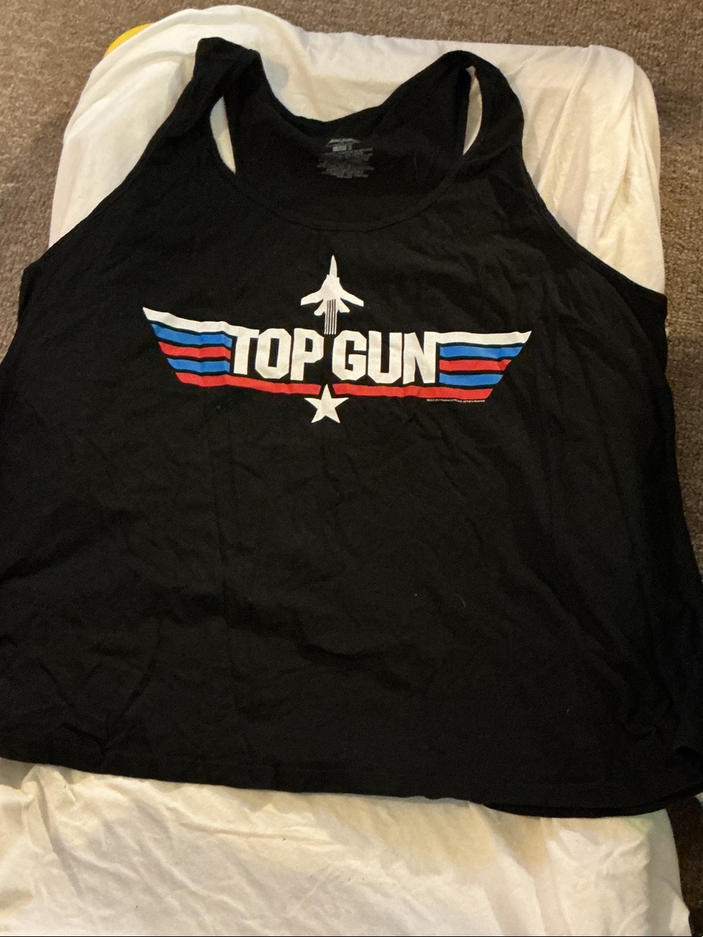 torrid Black Top Gun Graphic Tank with Red & Blue Accents